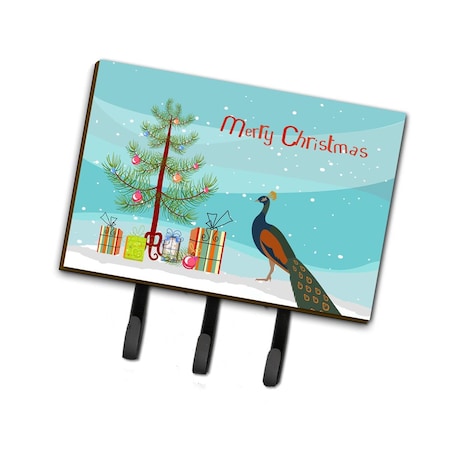 Carolines Treasures Indian Peacock Peafowl Christmas Leash or Key Holder BB9292TH68